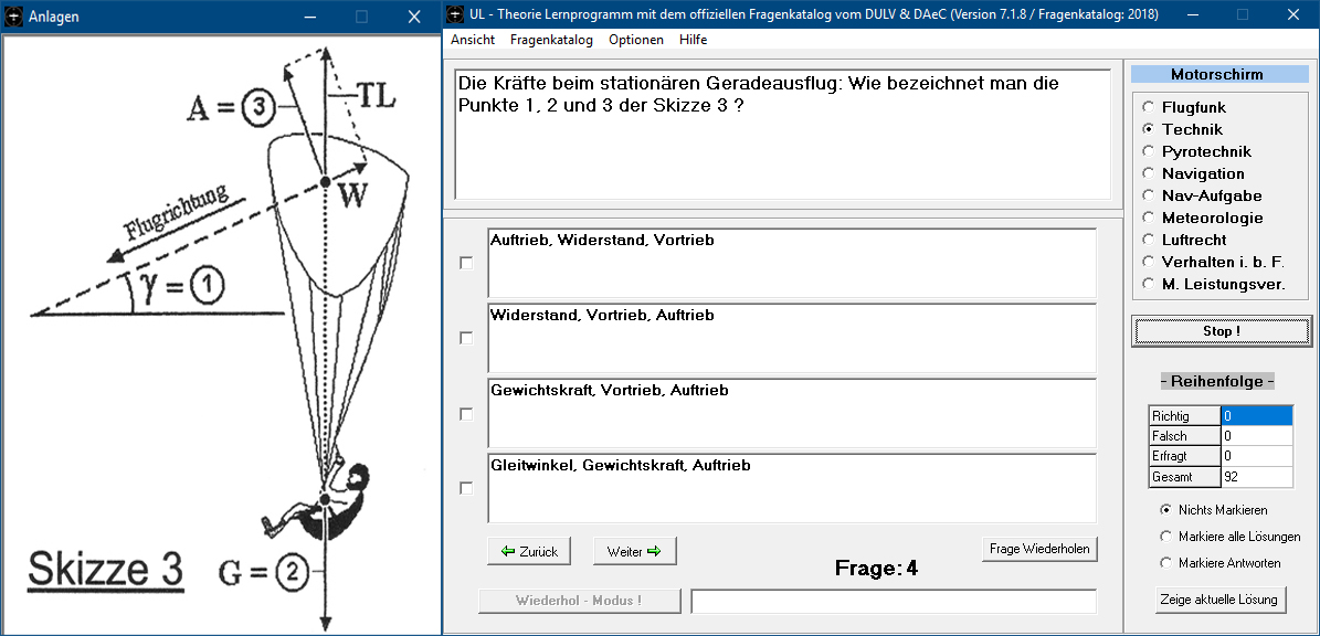 UL-Theorie Lernprogramm - Fragen mit Skizzen